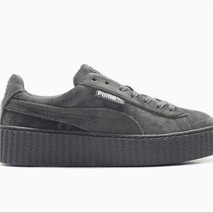 Puma Fenty Gray Suede sneakers. 7-5